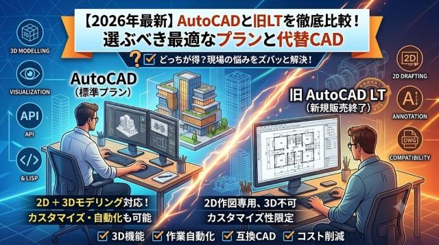【費用削減】AutoCAD LT終了で激変したCADライセンス費用！コストを最大70%削る「互換CAD」乗り換え戦略