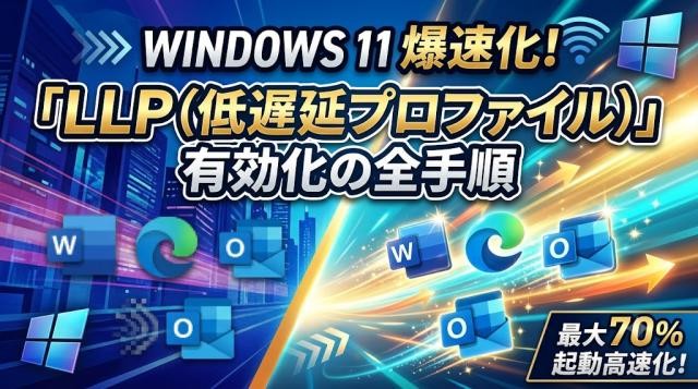 【Windows 11】隠れた爆速化機能「LLP（低遅延プロファイル）」とは？今すぐ有効化してアプリ起動を最大40%早くする方法